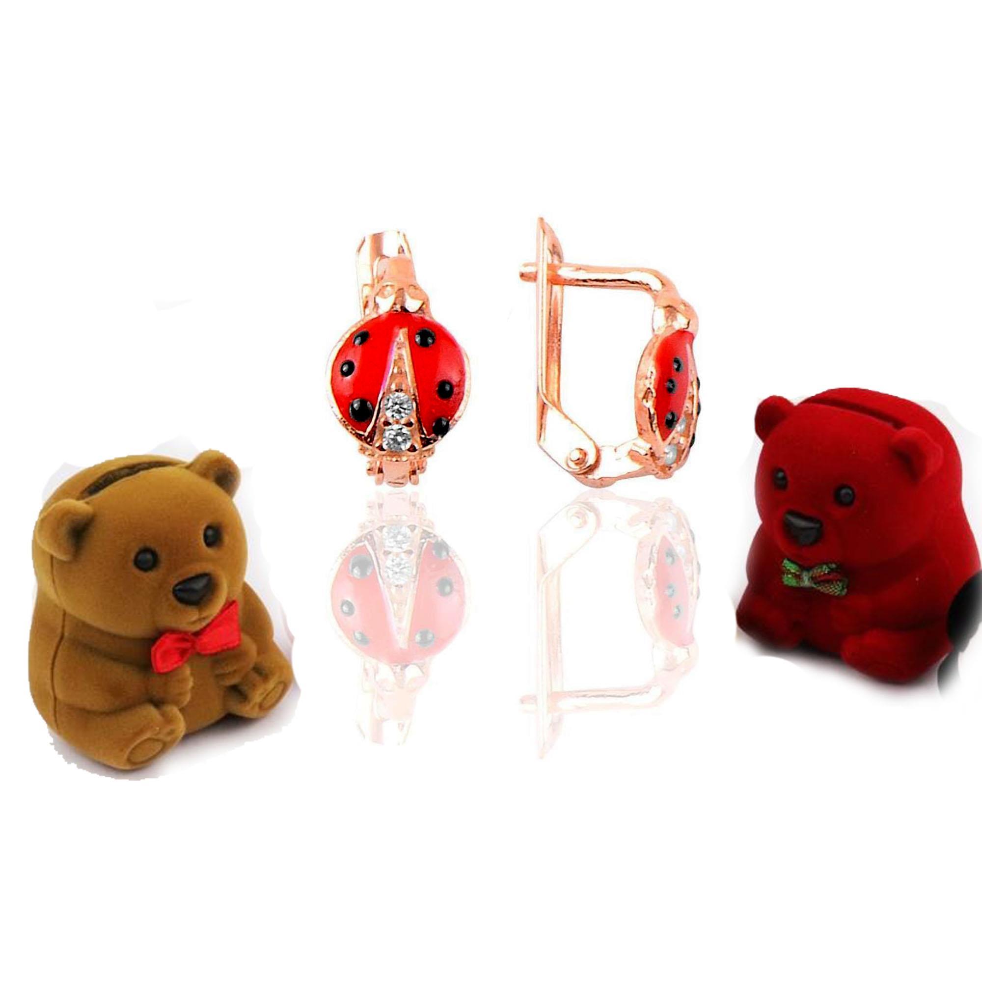 Sevimli Ayıcıklı Kutusunda Gümüş Mineli Uğur Böceği Çocuk